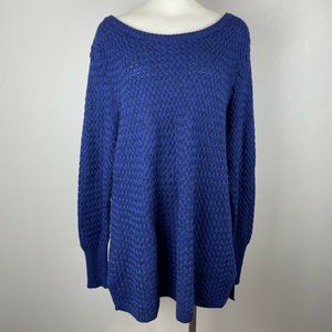 Athleta Cypress Sweater Crew Neck Wool Blend Soft Blue Women's Plus Size 2X